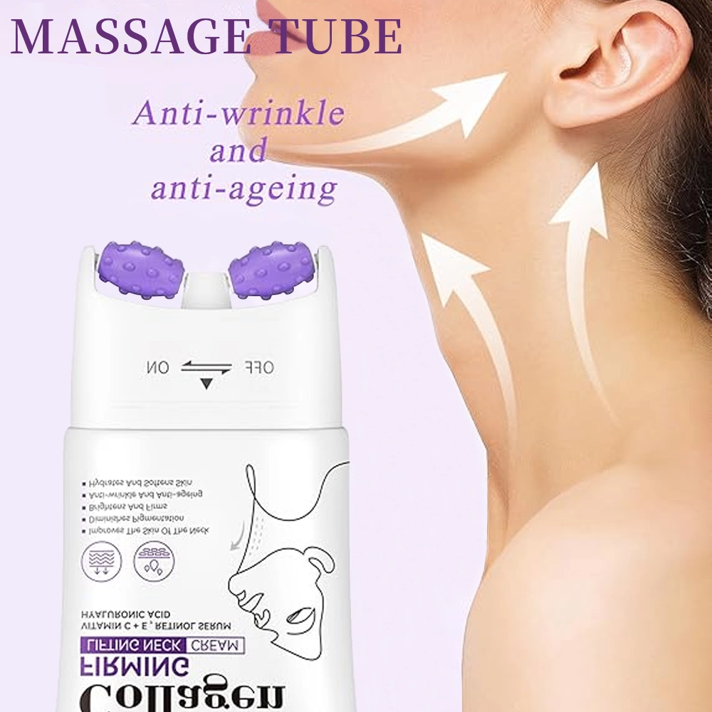 Double Rubber Rollers SPA Level Neck-Care Massage Superflat Tube