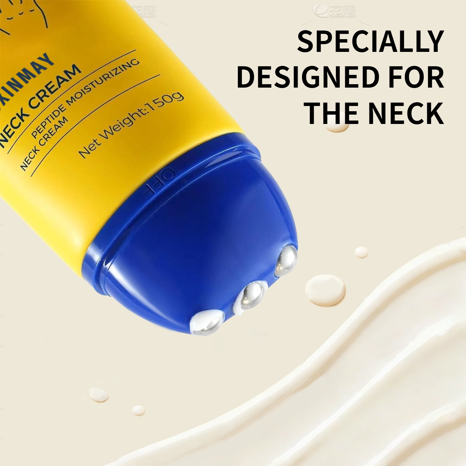 Metal Ball Tube D50 PE Plastic Massage Packaging Tube for Body & Neck Care