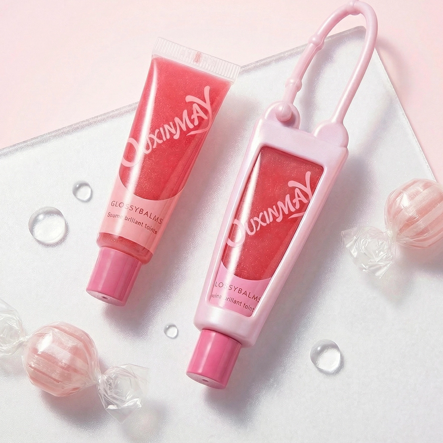 D19 Lipgloss Tube Cosmetic Packaging Squeeze Lipstick Tube with Silicone Case