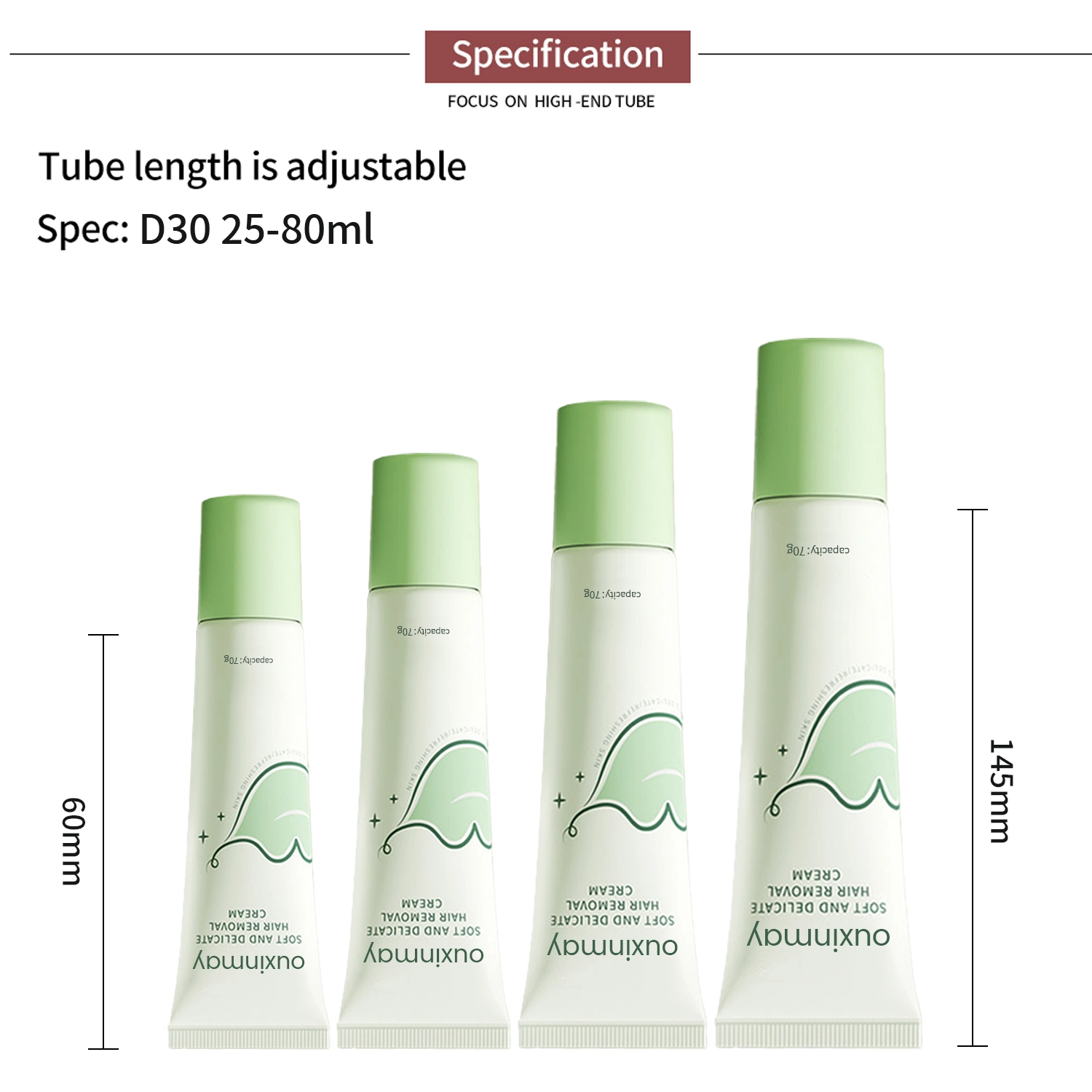Sponge Cosmetic Tube PE Squeeze Packaging for Blush & Liquid Foundation