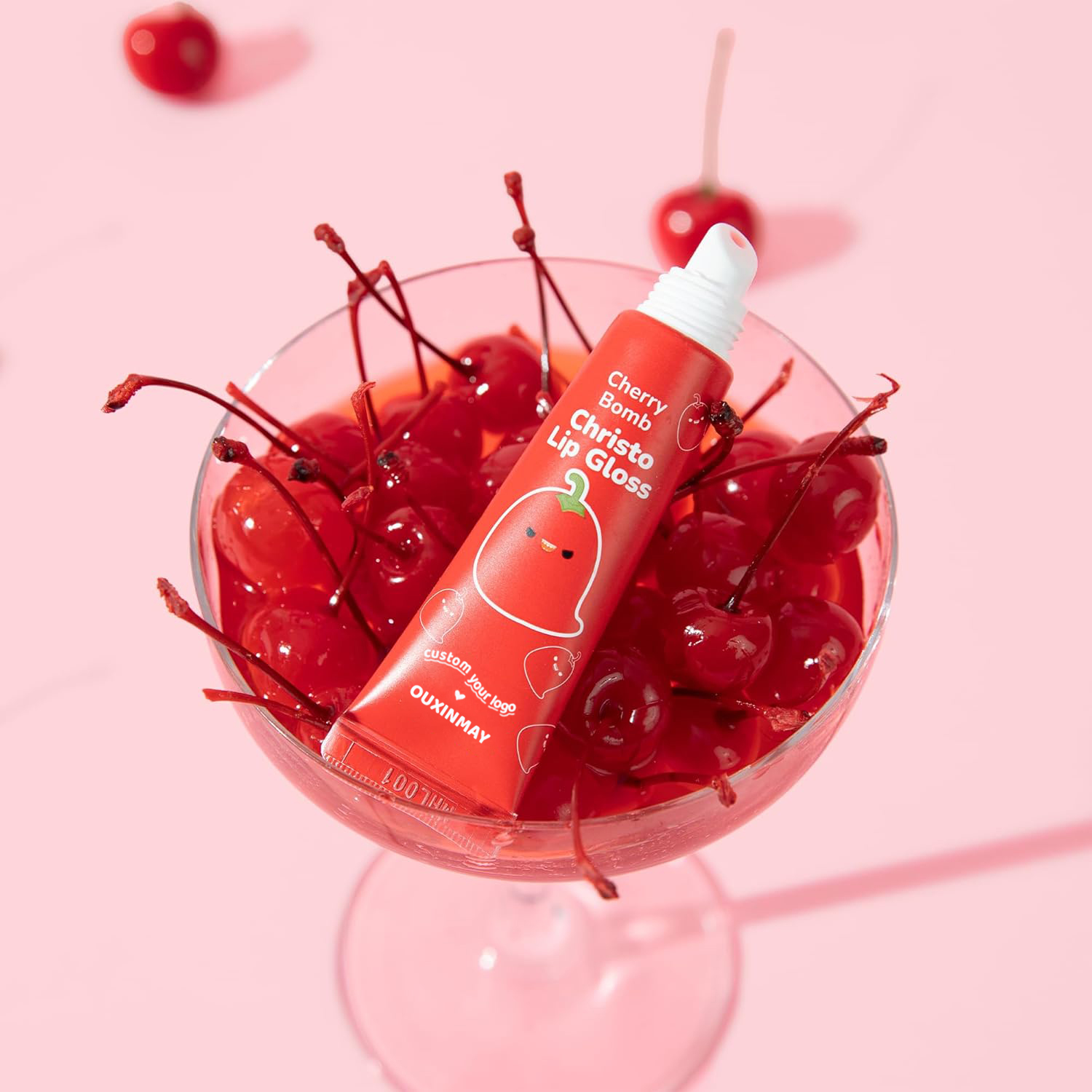 Keychain Lipgloss Tube with Chain