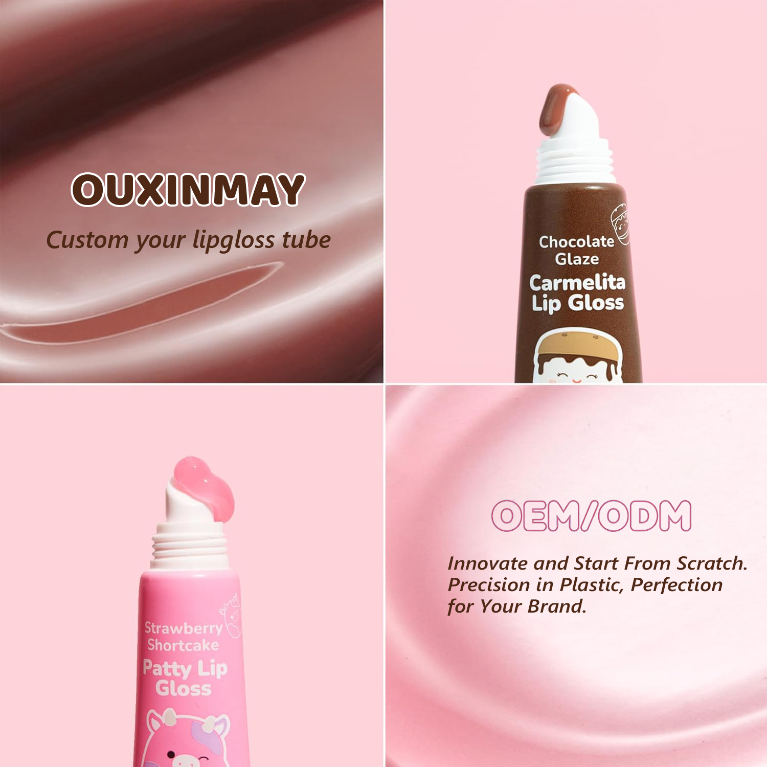 Keychain Lipgloss Tube with Chain