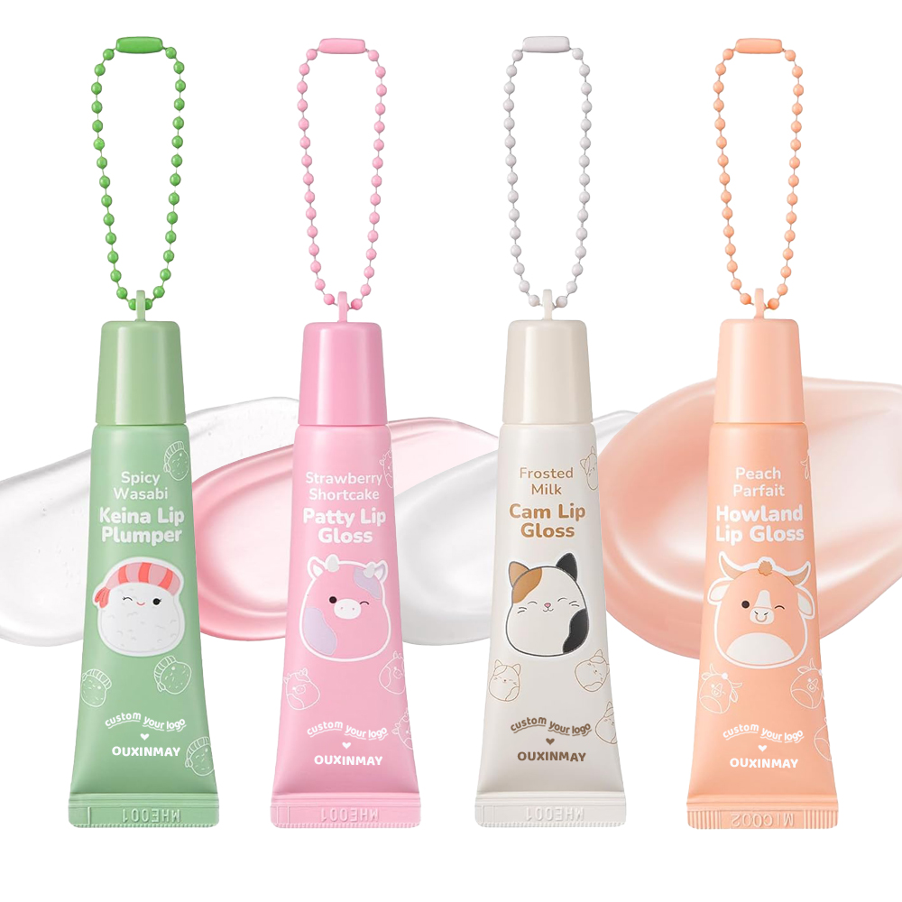 Keychain Lipgloss Tube with Chain