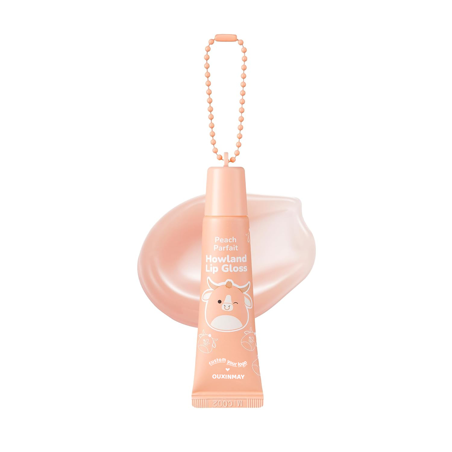 Keychain Lipgloss Tube with Chain – Full Range of Keychain Cosmetic Tube Designs