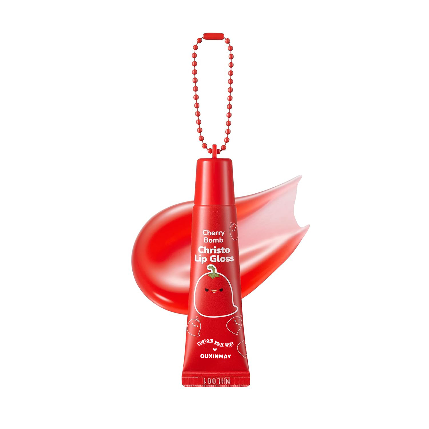 Keychain Lipgloss Tube with Chain – Full Range of Keychain Cosmetic Tube Designs