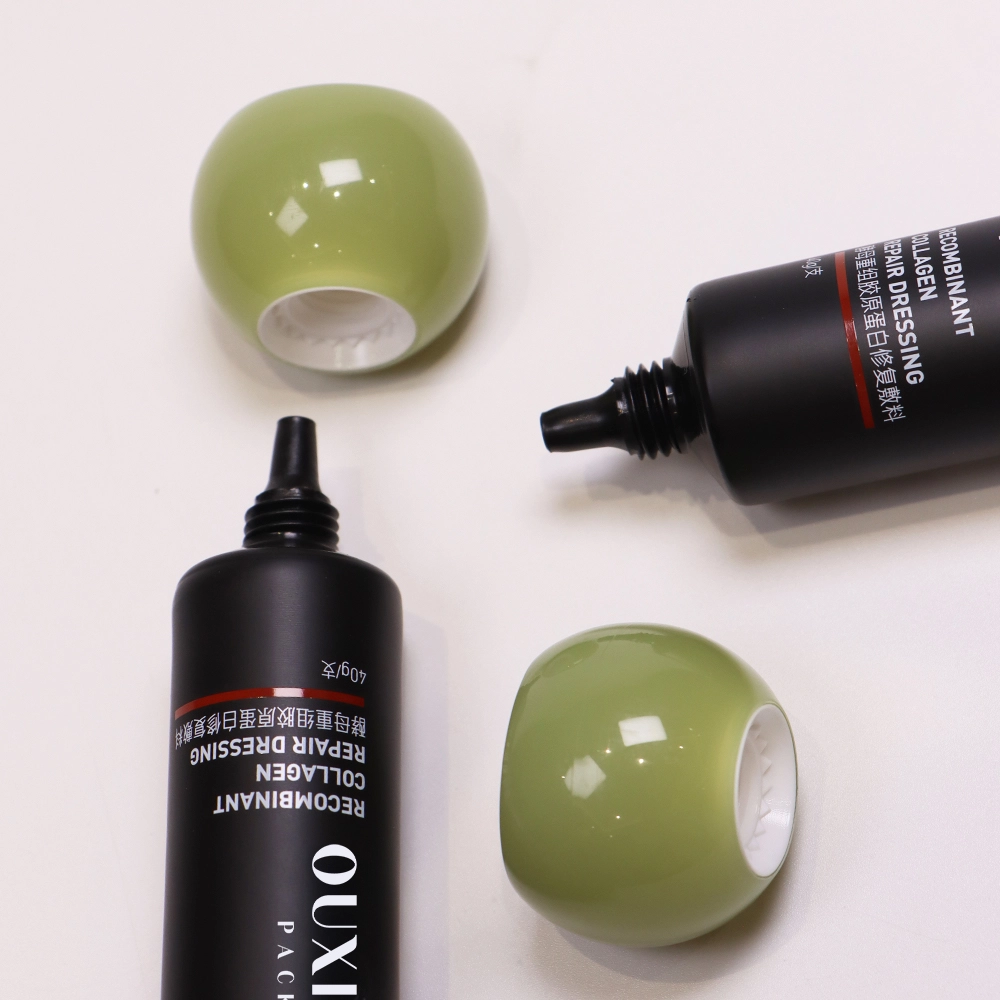 Cosmetic Plastic Squeeze Tube 25ml 50ml Empty Lotion Eye Cream Tubes Long Nozzle Screw Cap Custom Color Printing