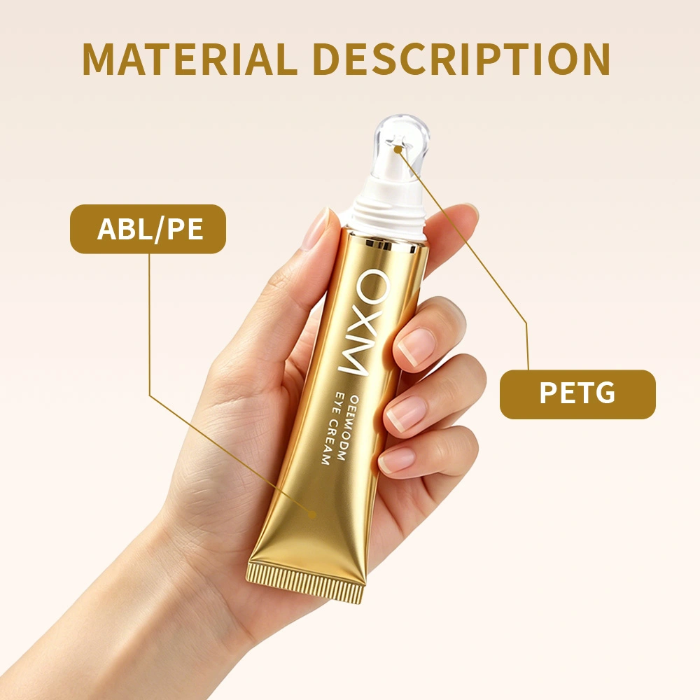 Custom Gold ABL Cosmetic Tubes D19mm 10-25ml Metal Applicator Empty Eye Cream Serum Plastic Tube
