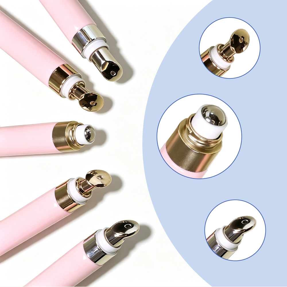 Metal Massage Head Squeeze Tube 8ml 10ml 15ml Cosmetic Lip Gloss Eye Cream Tubes with Screw Cap for Makeup Skin Care