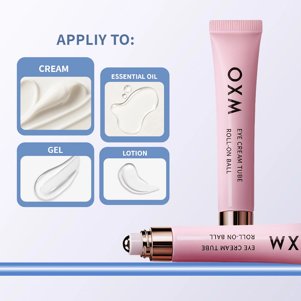 Metal Massage Head Squeeze Tube 8ml 10ml 15ml Cosmetic Lip Gloss Eye Cream Tubes with Screw Cap for Makeup Skin Care
