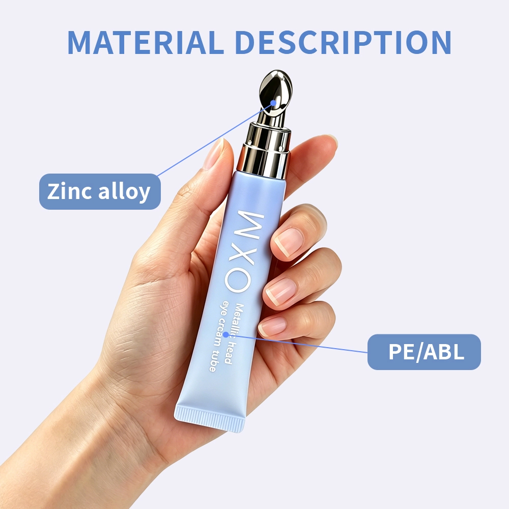 Luxury Wholesale Custom Color 10ml 15ml 20g Empty Squeeze Eye Cream Tube Cosmetic Packaging Zinc Alloy Metal Skin Care