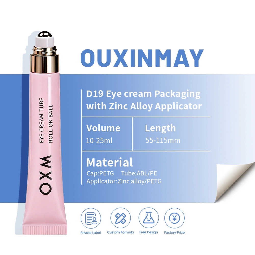 Metal Massage Head Squeeze Tube 8ml 10ml 15ml Cosmetic Lip Gloss Eye Cream Tubes with Screw Cap for Makeup Skin Care