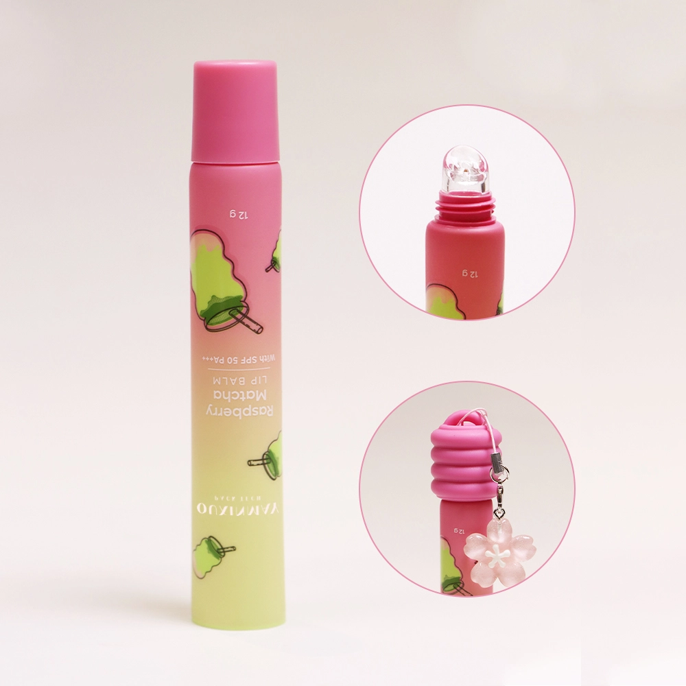 Lip gloss tube with keychain